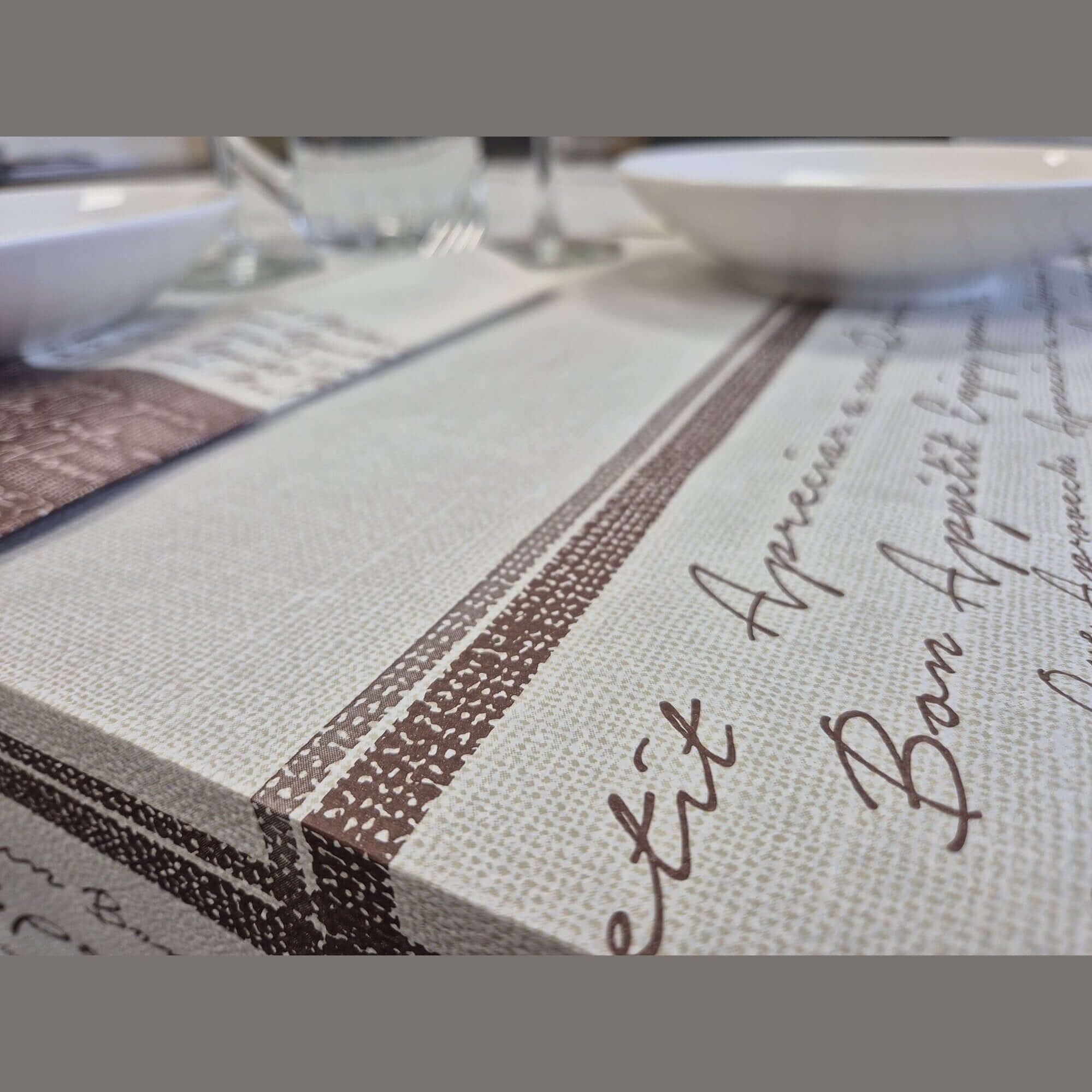 Tovaglia in Carta Lino Marrone Goffrata Airwave da mt. 1 x 1 - 200 pz.