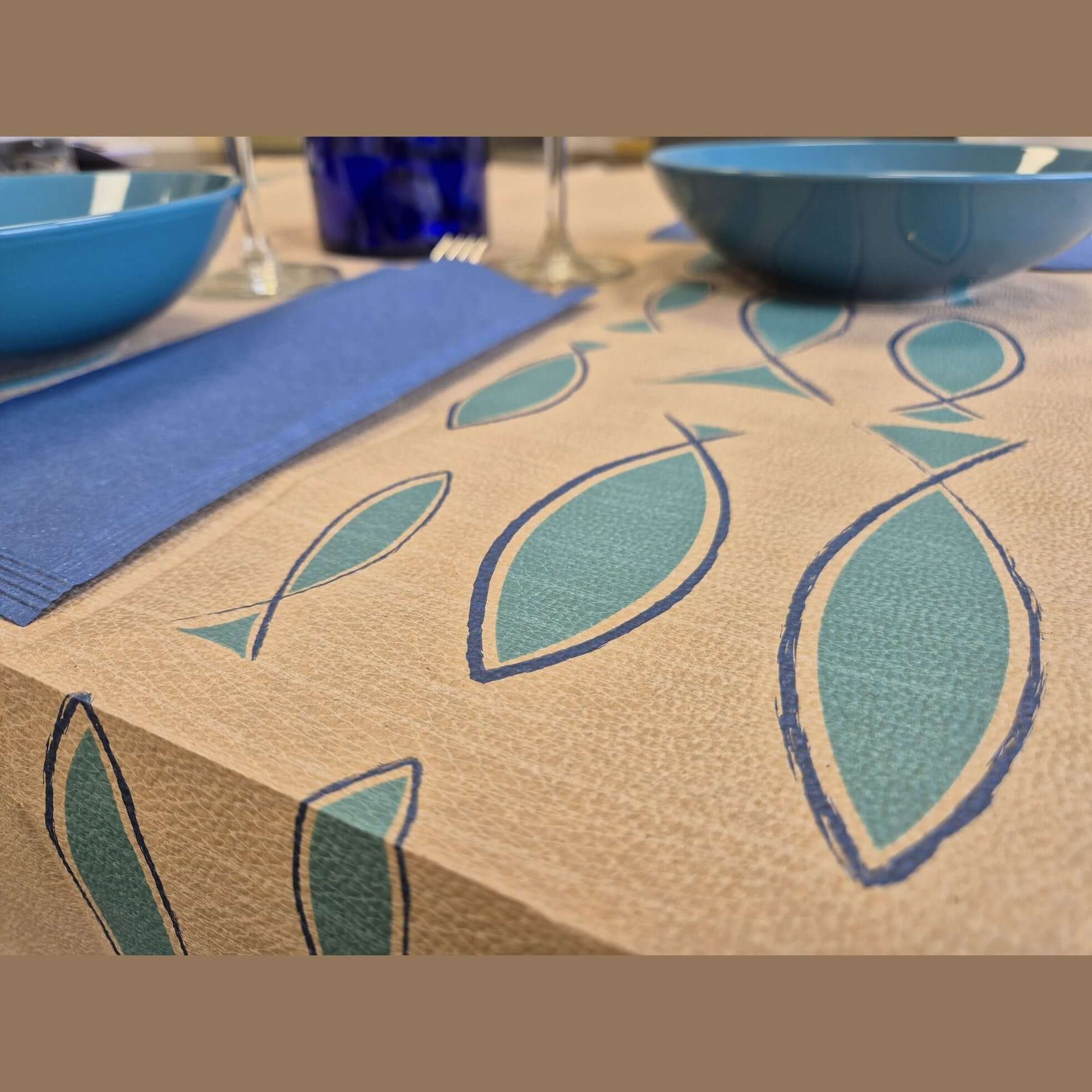 Tovaglia in Carta Avana Oceano Goffrata Airwave da mt. 1 x 1 - 200 pz.