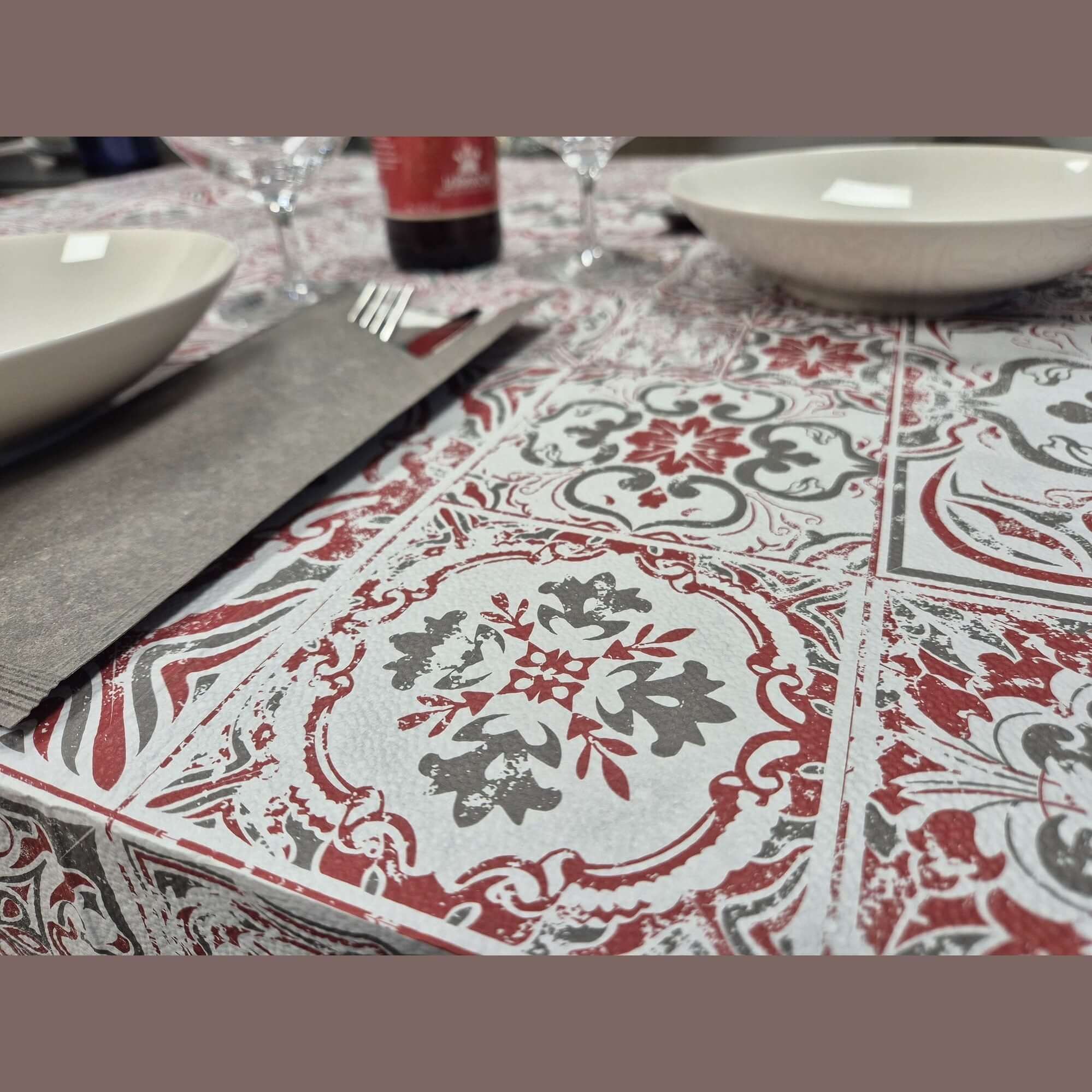 Tovaglietta Azulejos Rossa in carta cm. 30X40 Airwave – 2500 pz.