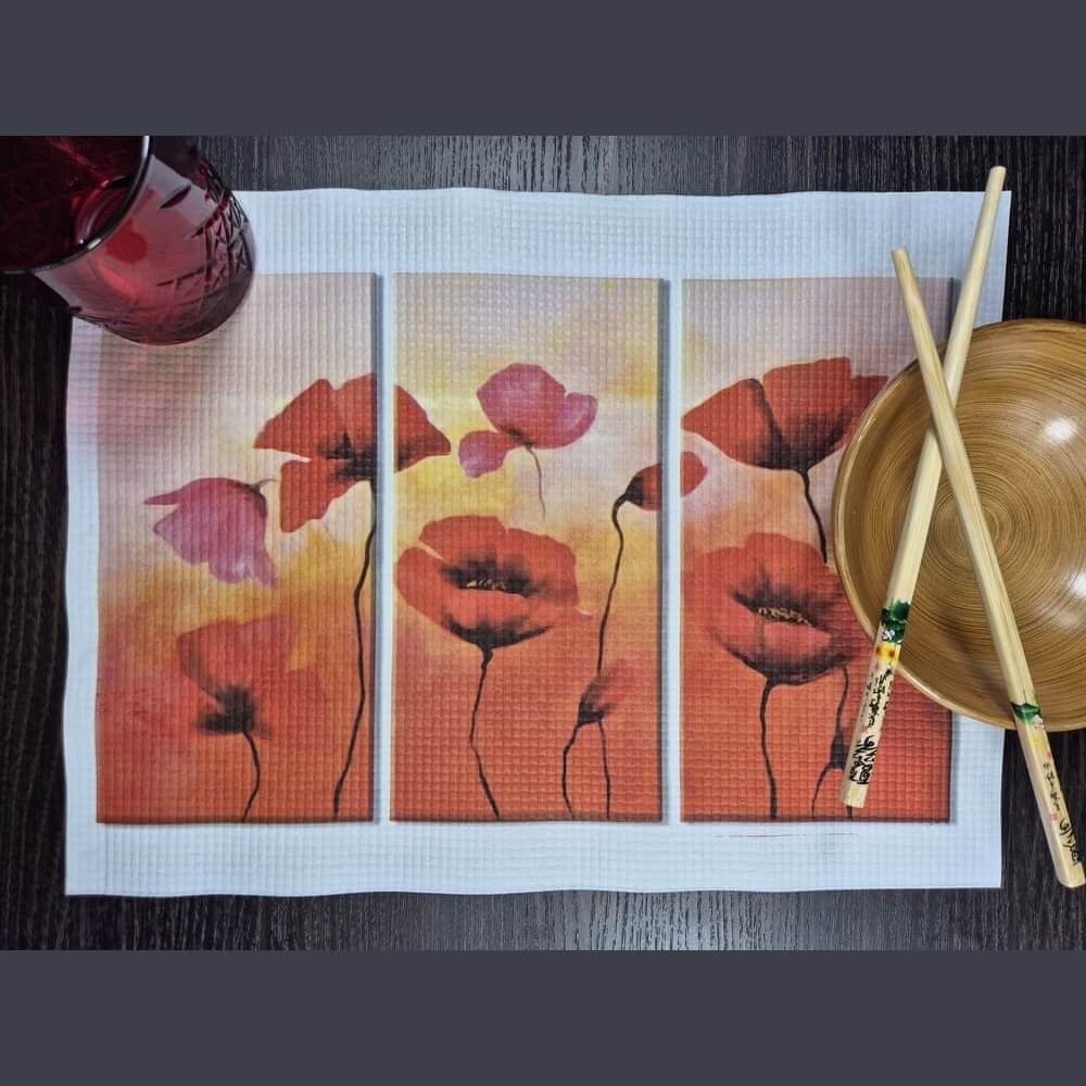 Tovaglietta Papaveri in carta cm. 30X40 Airwave – 1000 pz.