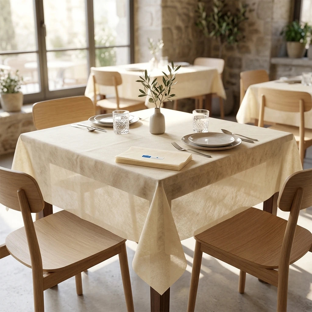 Tovaglia Tnt Crema Ecostrong  cm. 100X100 | Tovaglia Tnt Crema Ecostrong  cm. 100X100 - Mondo TNT