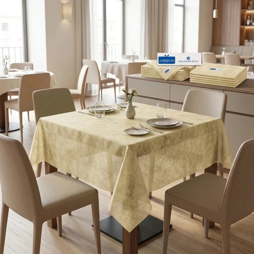 Tovaglia Tnt Crema Ecostrong cm. 120X120 | Vorrei che i prodotti selezionati siano ambientati in un bel ristorante luminoso e realistico, tutti i prodotti dovranno essere leggermente trasparenti in quant