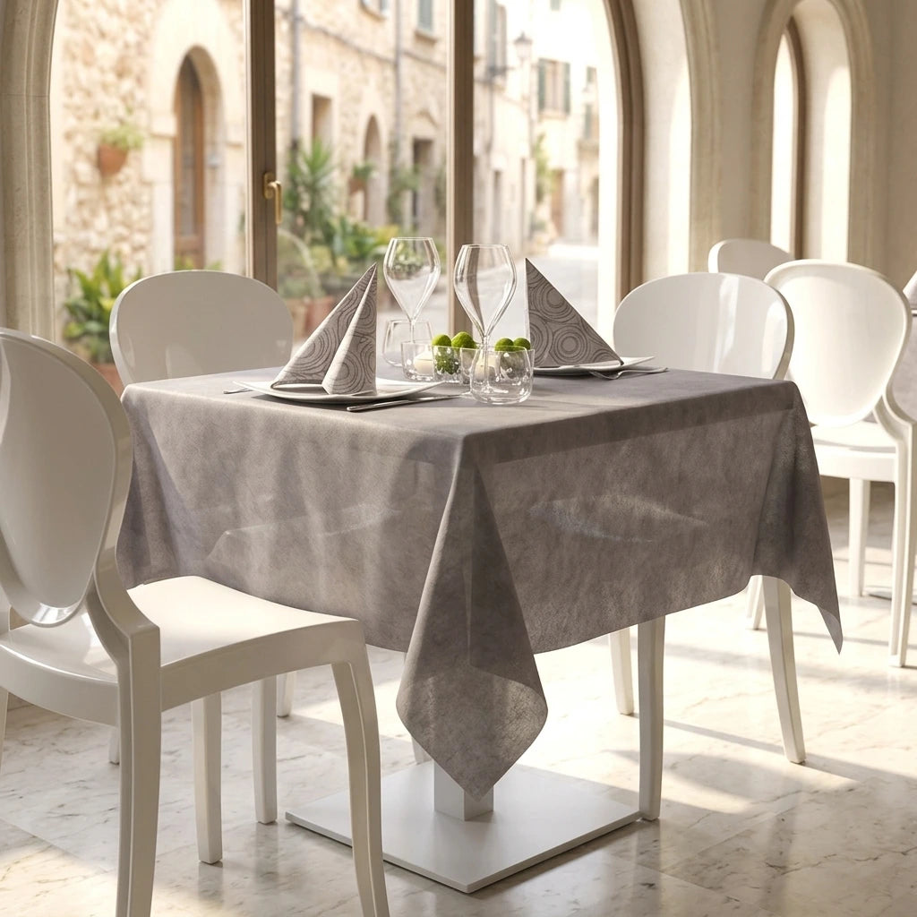 Tovaglia Tnt Creta Airspun cm. 100X100 - 100 pz. | Tovaglia Tnt 100x100 Creta Airspun 100 pz. - Mondo TNT