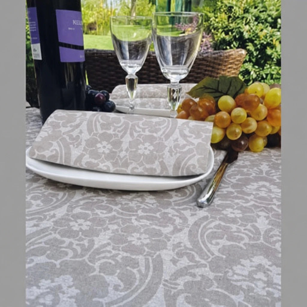 Tovaglia Tnt Ducale Grigio Perla Superior cm. 100X100 – 100 pz. | Recreate the image exactly as it is. Don’t change, remove, combine, or add anything.