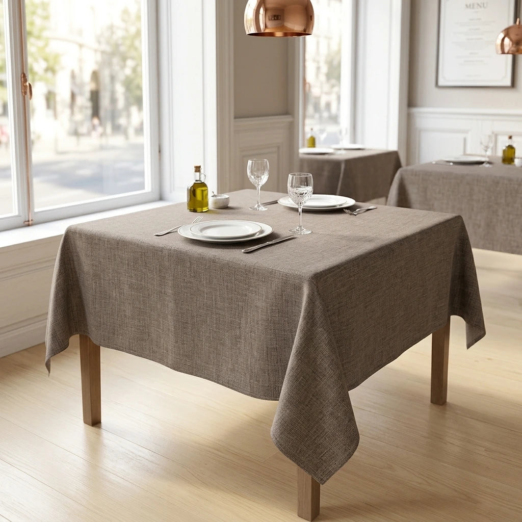 Tovaglia Tnt Jack Creta Plus cm. 120x120 - 100 pz. | Vorrei che i prodotti selezionati siano ambientati in un bel ristorante luminoso e realistico, tutti i prodotti non dovranno avere alcun bordino e coprire tutto