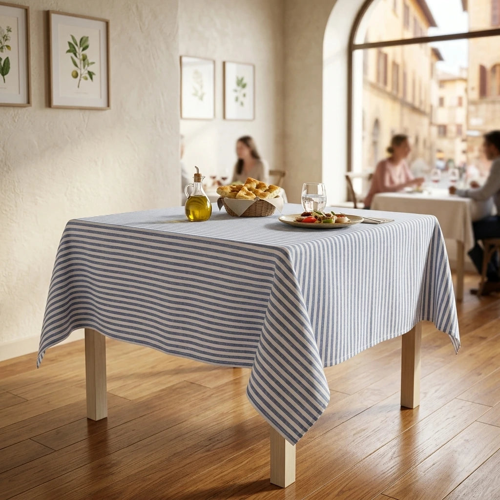 Tovaglia Tnt Kim Blue Micro cm. 100x100 - 100 pz. | Vorrei che i prodotti selezionati siano ambientati in un bel ristorante luminoso e realistico, tutti i prodotti non dovranno avere alcun bordino e coprire tutto
