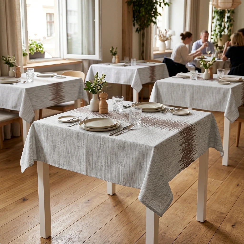 Tovaglia Tnt Lounge Cacao Plus cm. 100x100 - 100 pz. | Vorrei che i prodotti selezionati siano ambientati in un bel ristorante luminoso e realistico, tutti i prodotti non dovranno avere alcun bordino e coprire tutto