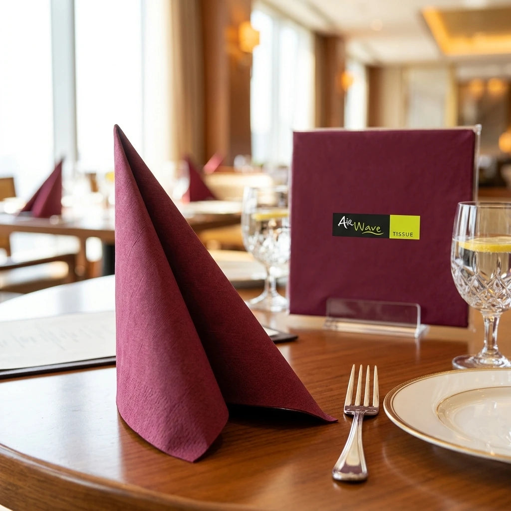 Tovagliolo Bordeaux Airwave cm. 40X40 - 1200 pz. | Tovaglioli tnt 40x40 Bordeaux Airwave - Mondo TNT