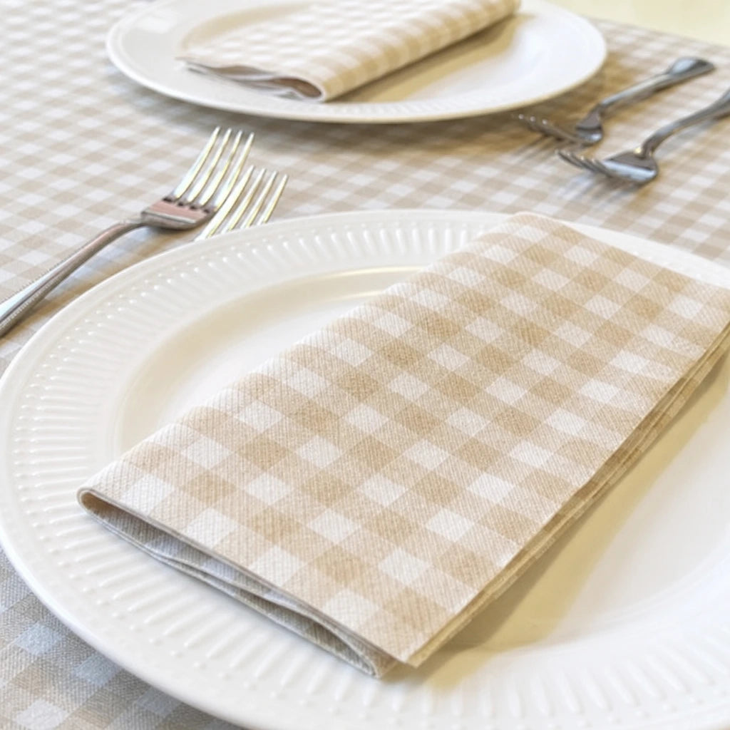 Tovagliolo Tnt Quadretto Beige Superior cm. 40x40 – 800 pz. | Tovagliolo Tnt 40x40 Quadretto Beige Superior 800 pz. - Mondo TNT