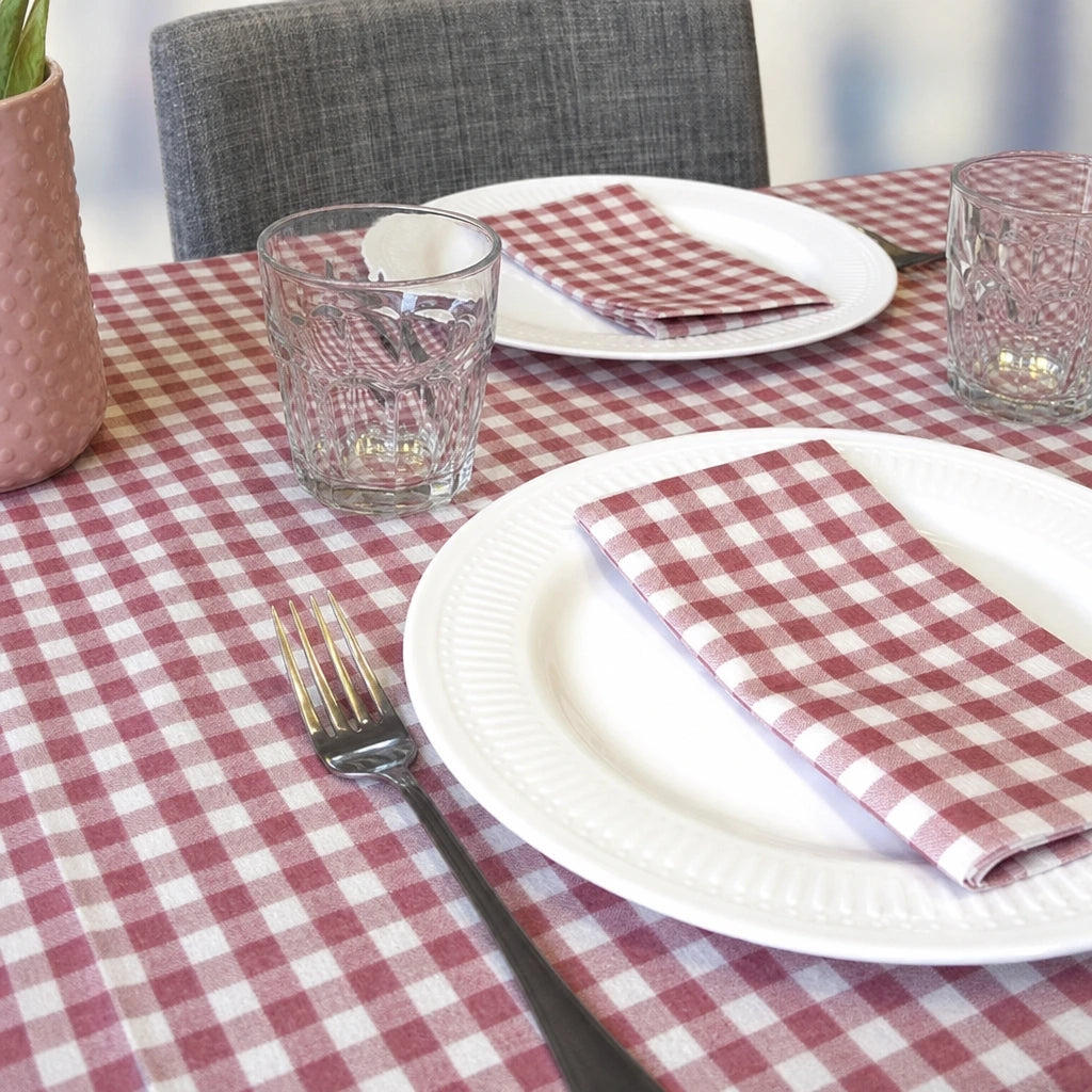 Tovagliolo Tnt Quadretto Bordeaux Superior cm. 40x40 – 800 pz. | Tovagliolo Tnt 40x40 Quadretto Bordeaux Superior 800 pz. - Mondo TNT