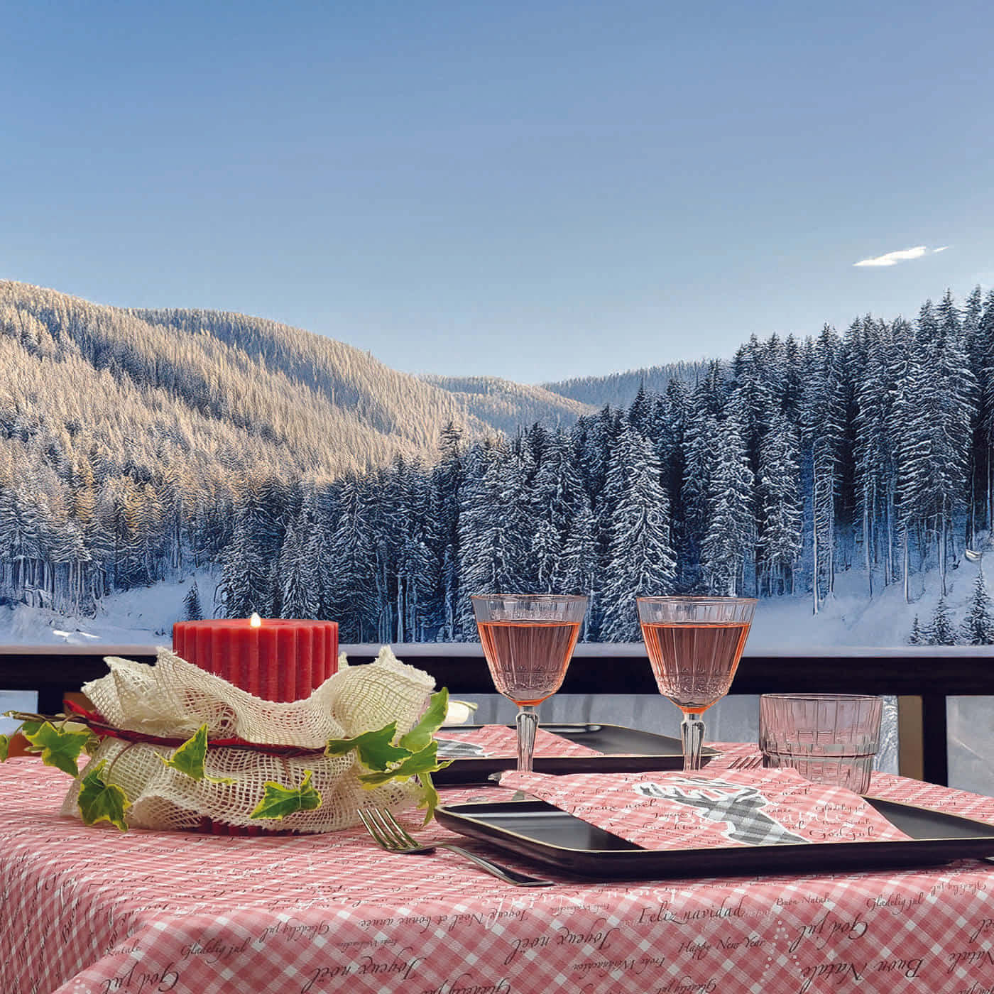 Tovaglia Tnt Bergen Rosso Superior cm. 100x100 – 100 pz.