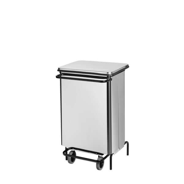 Pattumiera professionale in acciaio inox a pedale con apertura a libro
