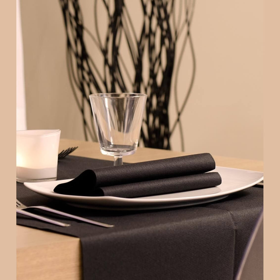 Tovagliolo Nero Plus cm. 40X40 - 800 pz.