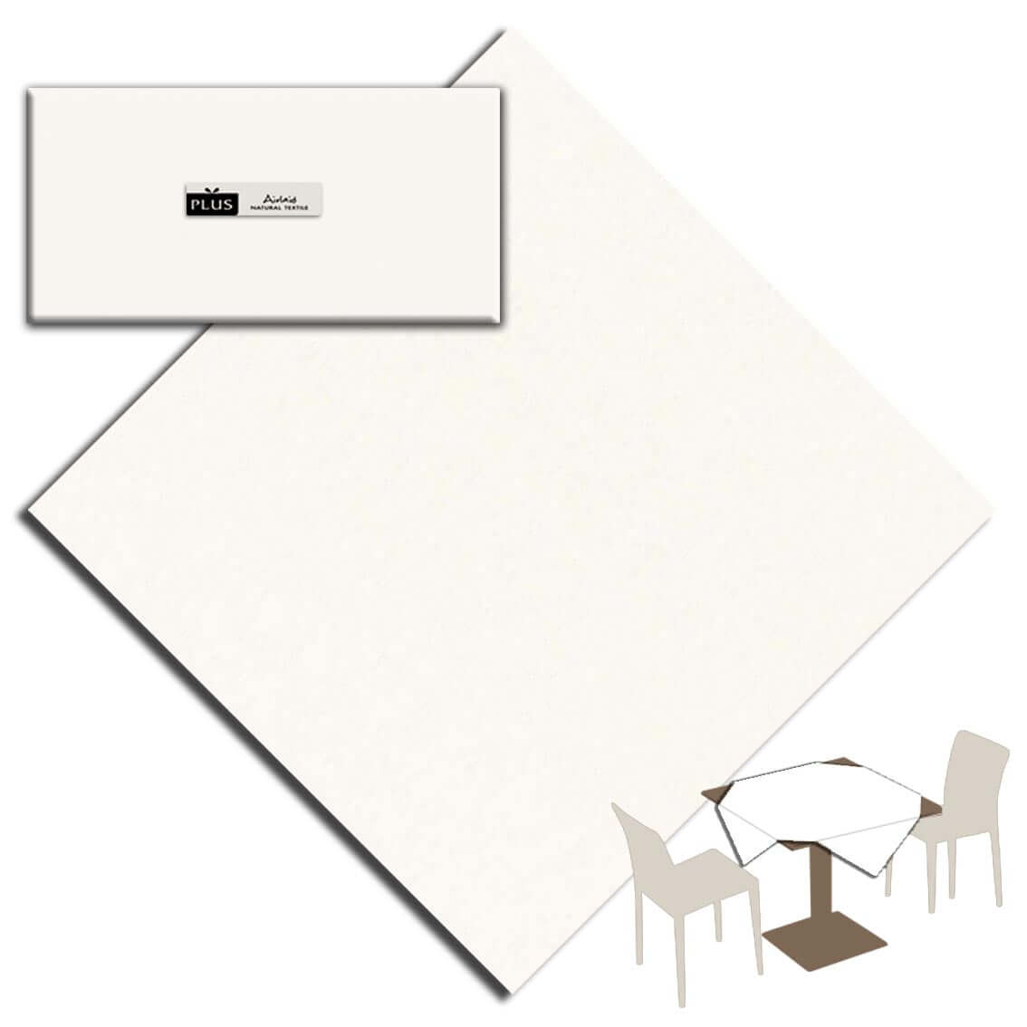Tovaglia Bianco Plus cm. 100x100 - 100 pz.