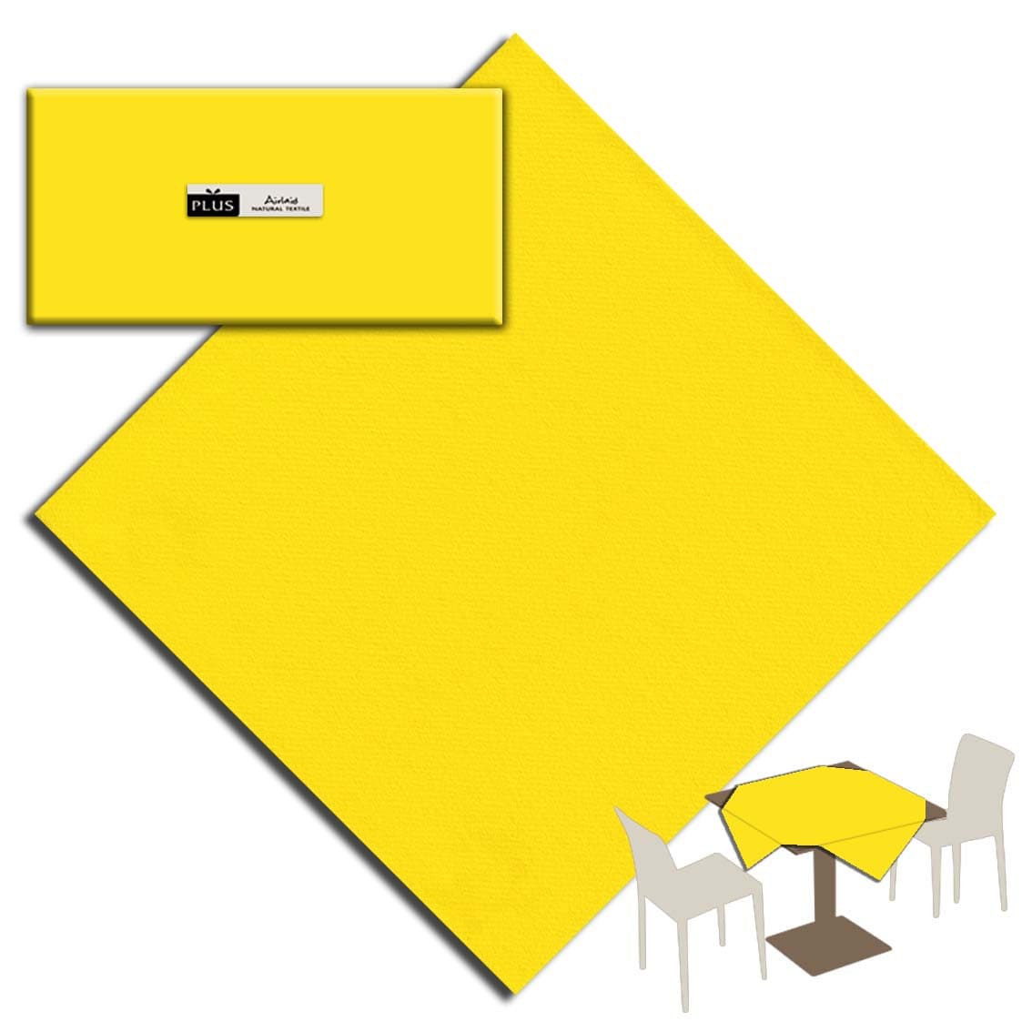 Tovaglia Giallo Plus cm. 100X100 - 100 pz.