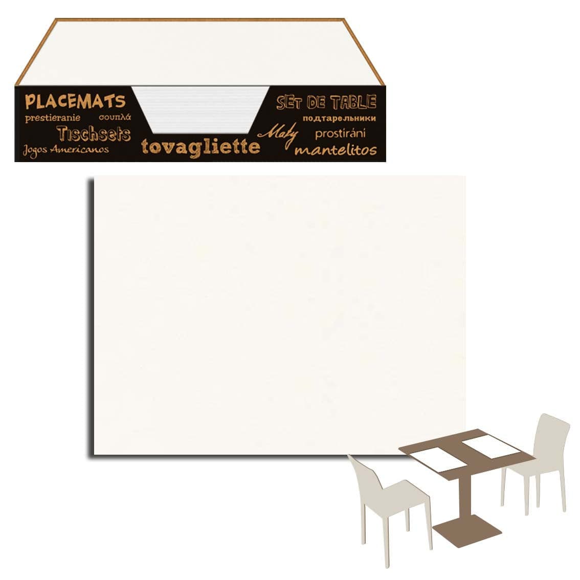 Tovaglietta Bianco Plus cm. 30x40 - 1000 pz.