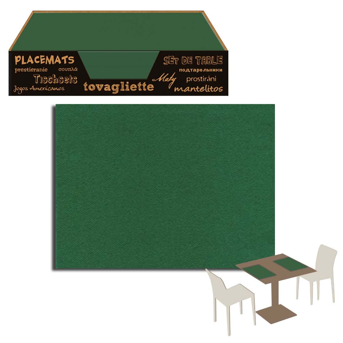 Tovaglietta Verde Plus cm. 30X40 - 1000 pz.