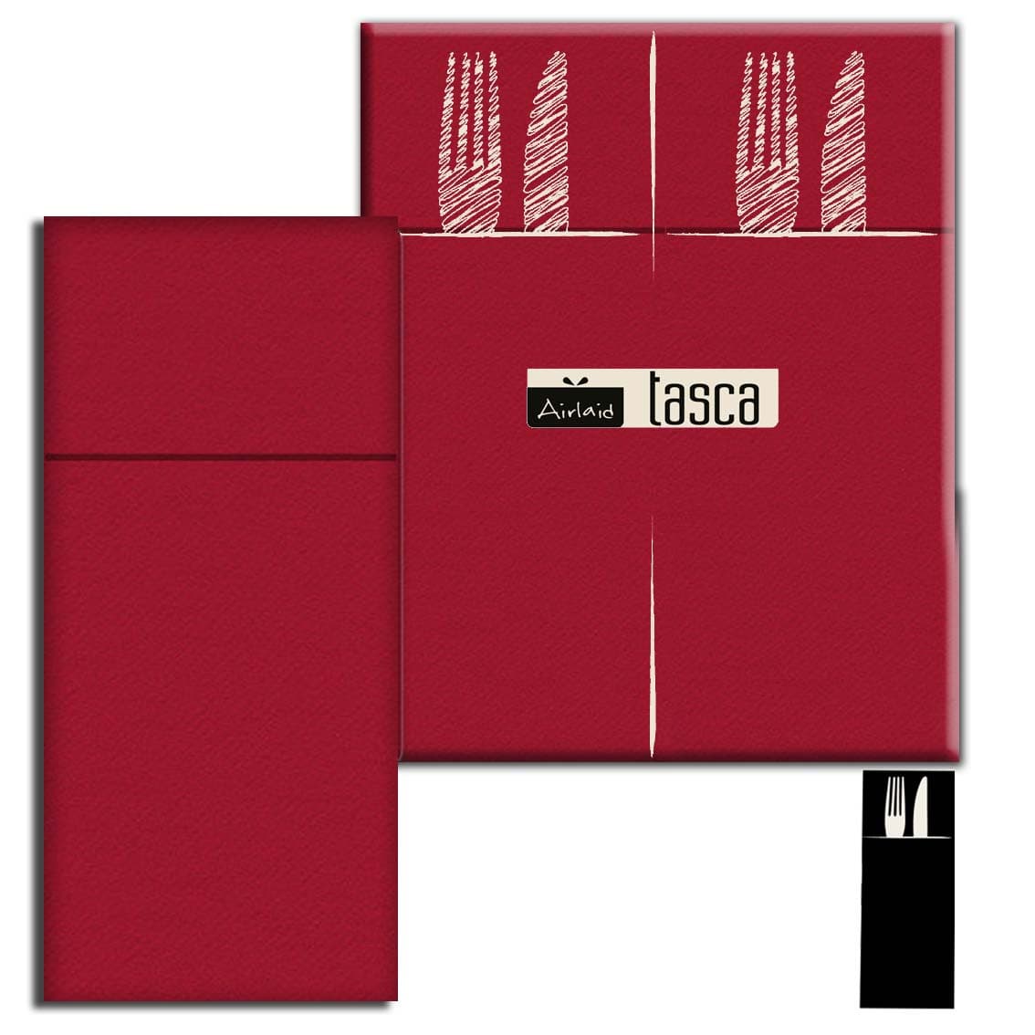 Tasca Portaposate Bordeaux Plus cm. 40X32 - 1200 pz.