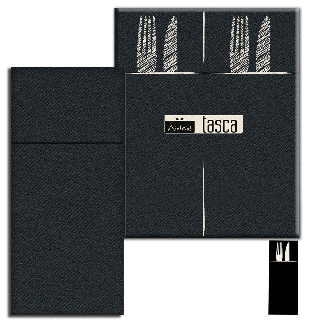 Tasca Portaposate Nero Plus cm. 40X32 - 1200 pz.