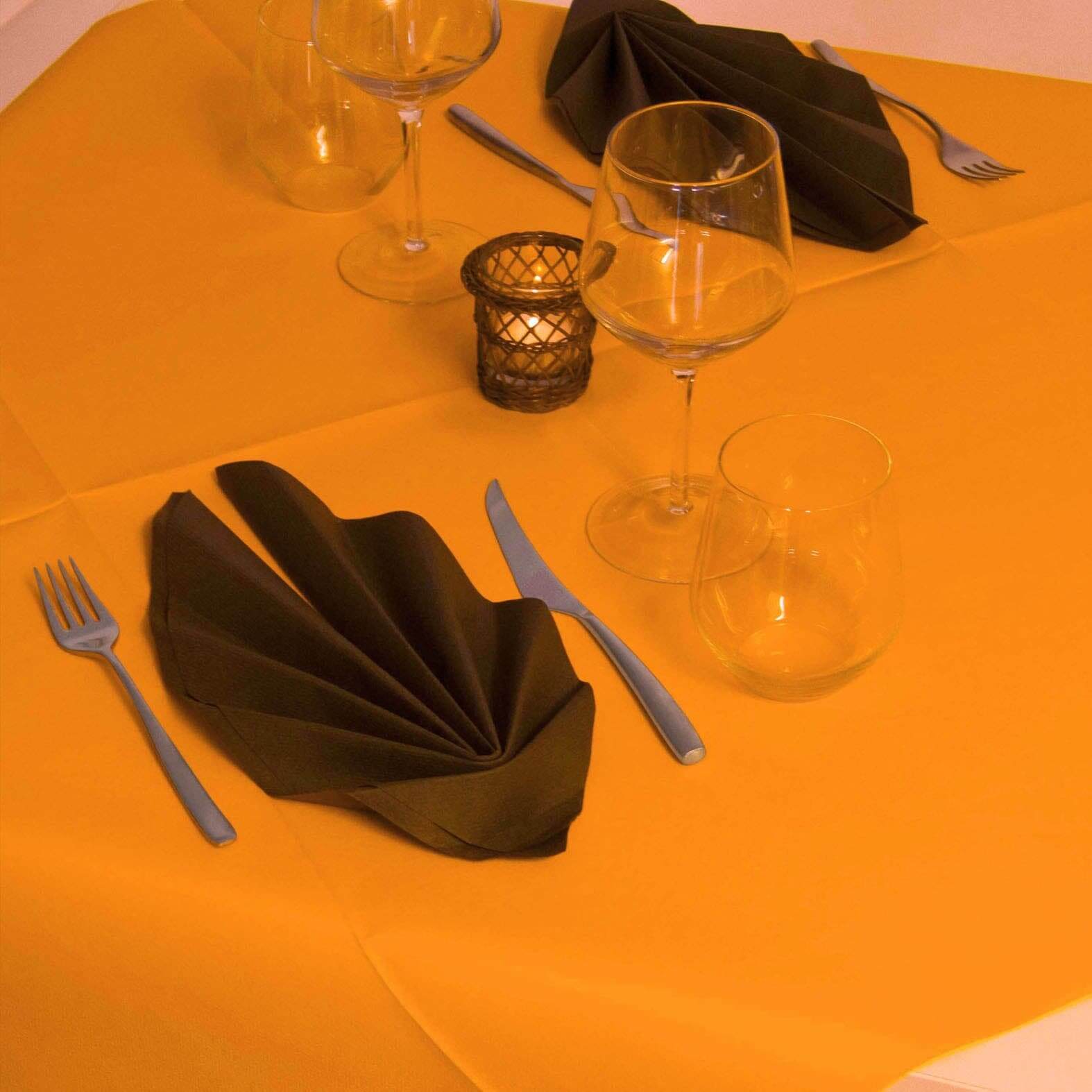 Tovaglia Arancio Plus cm. 100X100 - 100 pz.