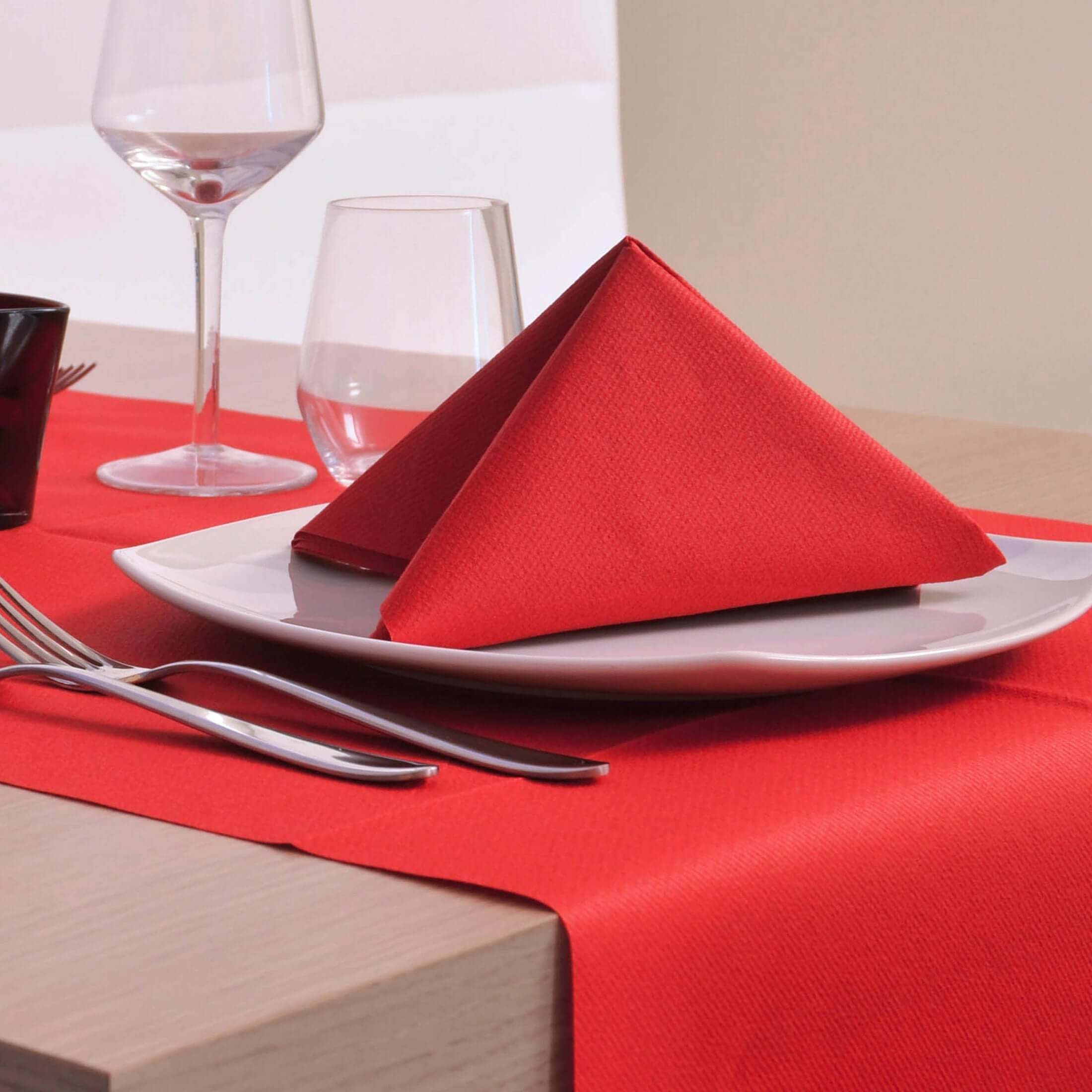 Tovagliolo Rosso Plus cm. 40X40 - 800 pz.