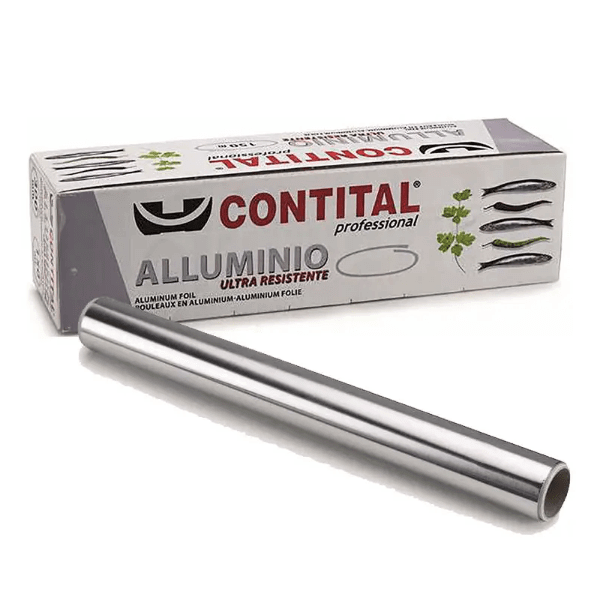 Rotolo professionale di Alluminio per alimenti da 150 metri - Altezza cm. 30 - Cartone da 8 pz.