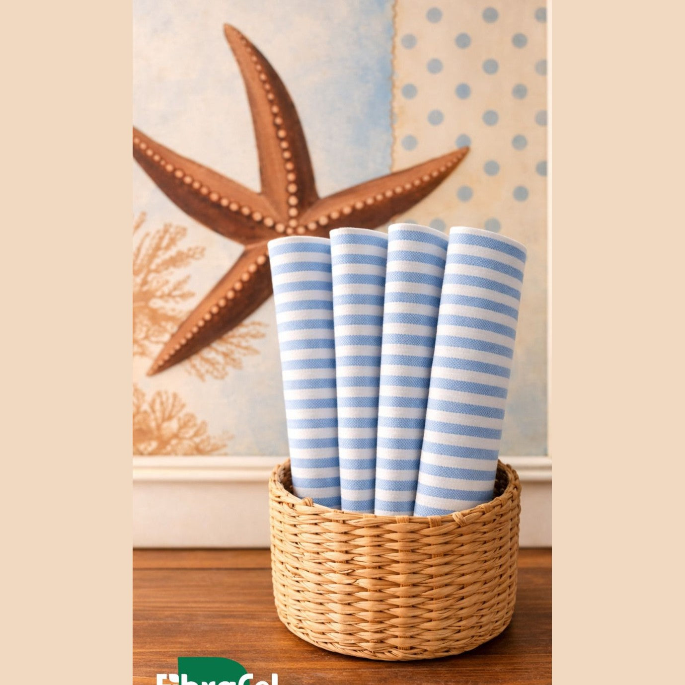 Tovagliolo Tnt Riga Blu Fibracel cm. 40x40 - 800 pz.