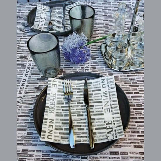 Tovagliolo Menù Nero Superior cm. 40x40 – 800 pz.