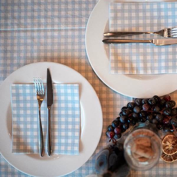 Tovaglia Roma Azzurro Soft cm. 100x100 - 100 pz.