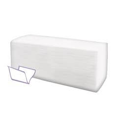 Foglio asciugamano piegato a "v" doppio velo microincollato di pura cellulosa - 3000 pz..