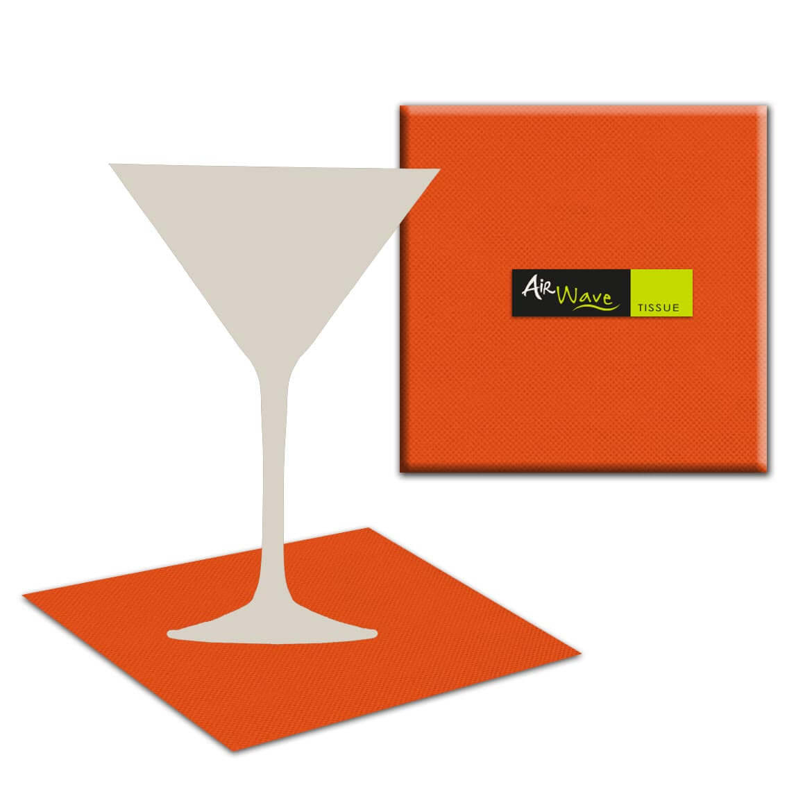 Tovagliolo Arancio Airwave cm. 24X24 - 2000 pz.