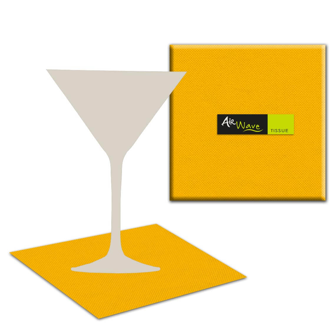 Tovagliolo Giallo Airwave cm. 24X24 - 2000 pz.