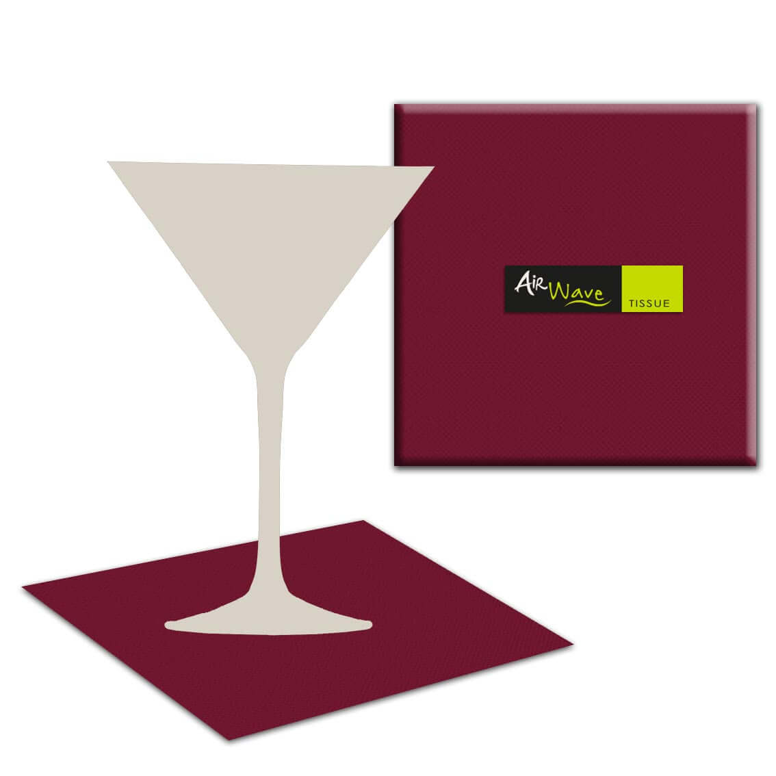 Tovagliolo Bordeaux Airwave cm. 24X24 - 2000 pz.