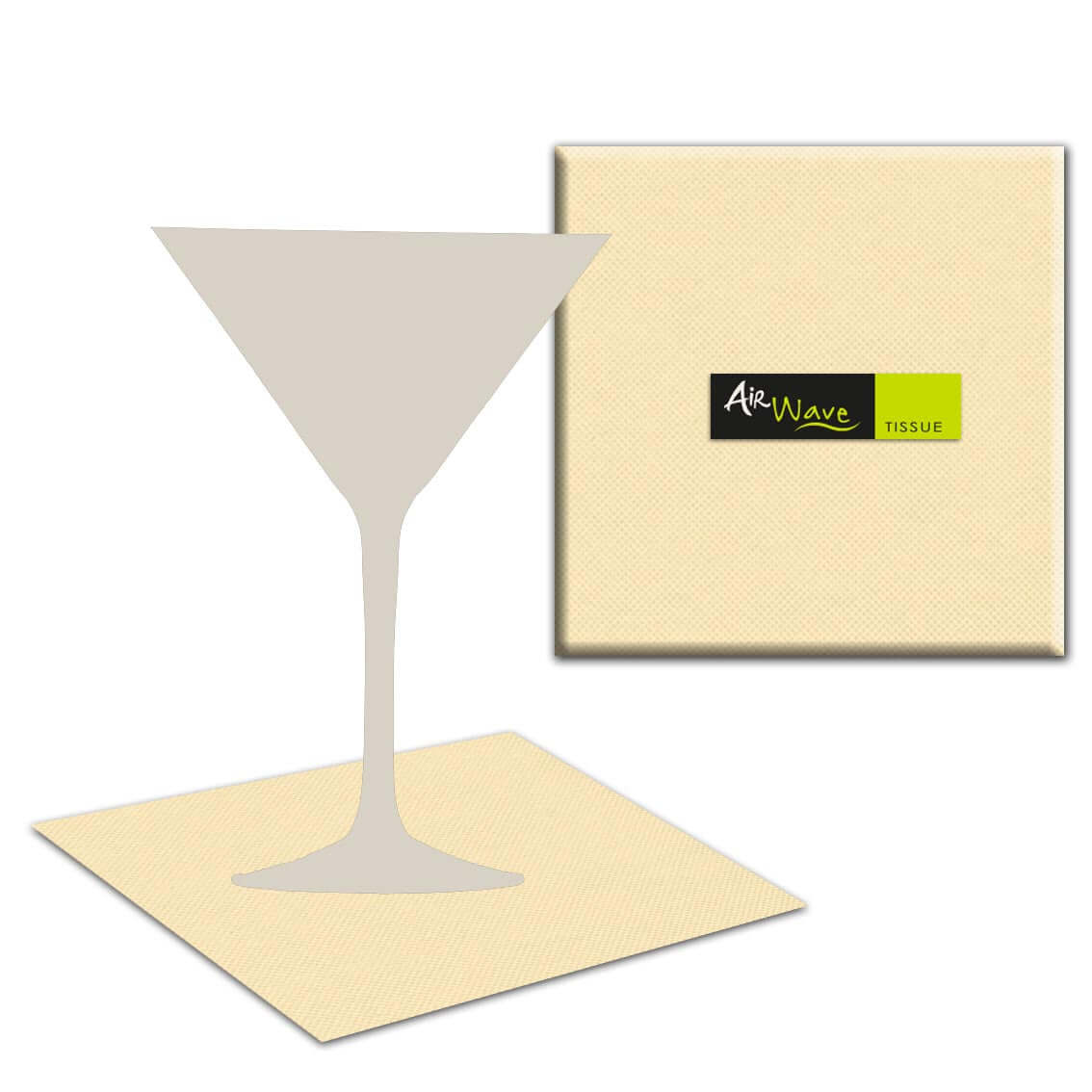 Tovagliolo Crema Airwave cm. 24X24 - 2000 pz.