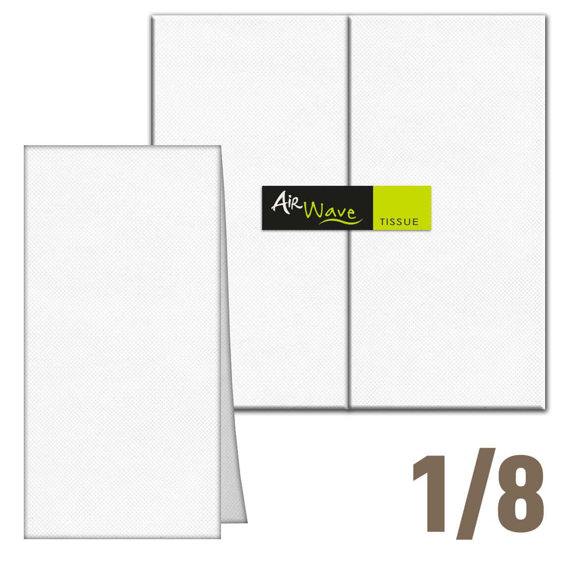 Tovagliolo Bianco Airwave piegato 1/8 cm. 40X40 - 1200 pz.