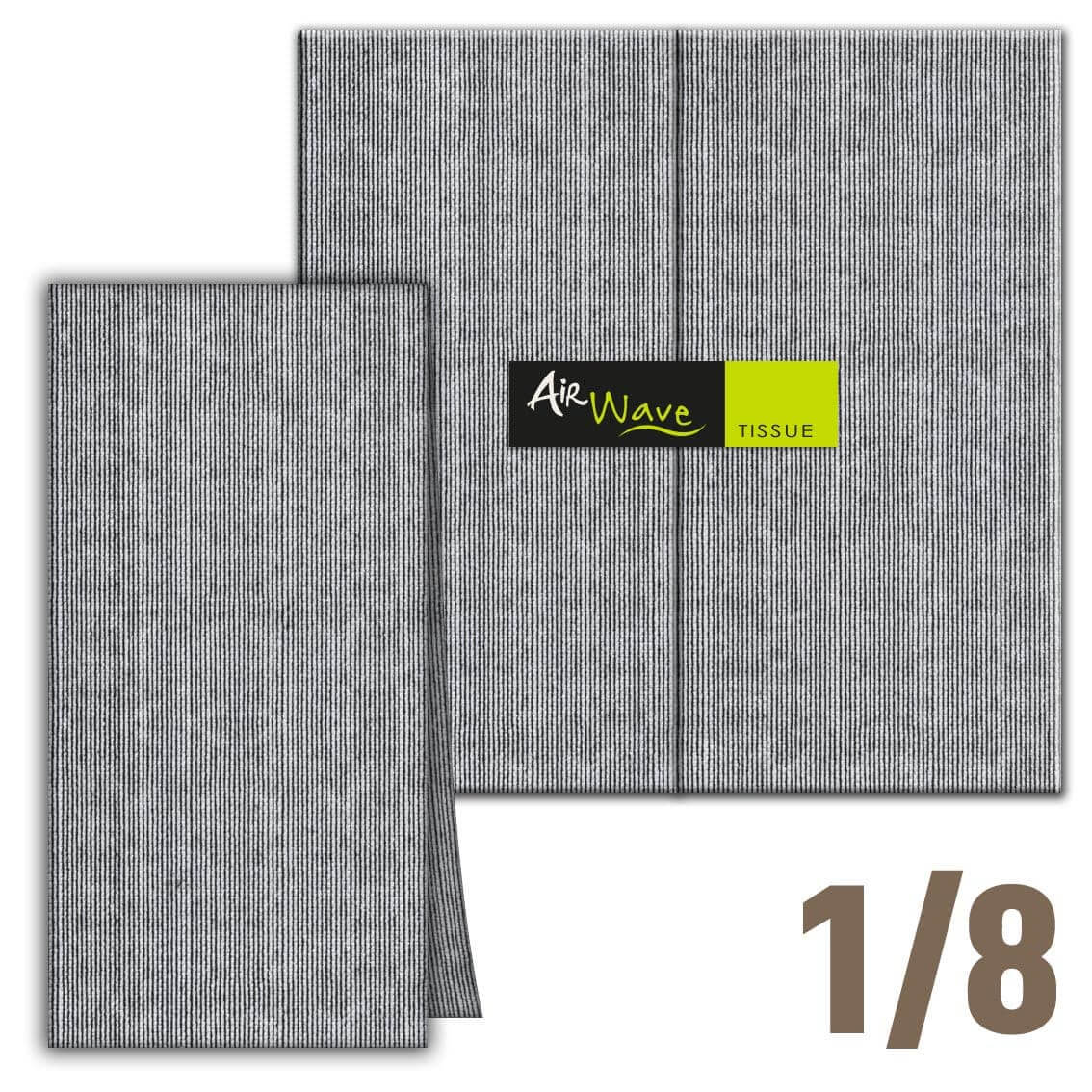 Tovagliolo Jill Nero Multisoft Airwave piegato 1/8 cm. 40X40 - 960 pz.