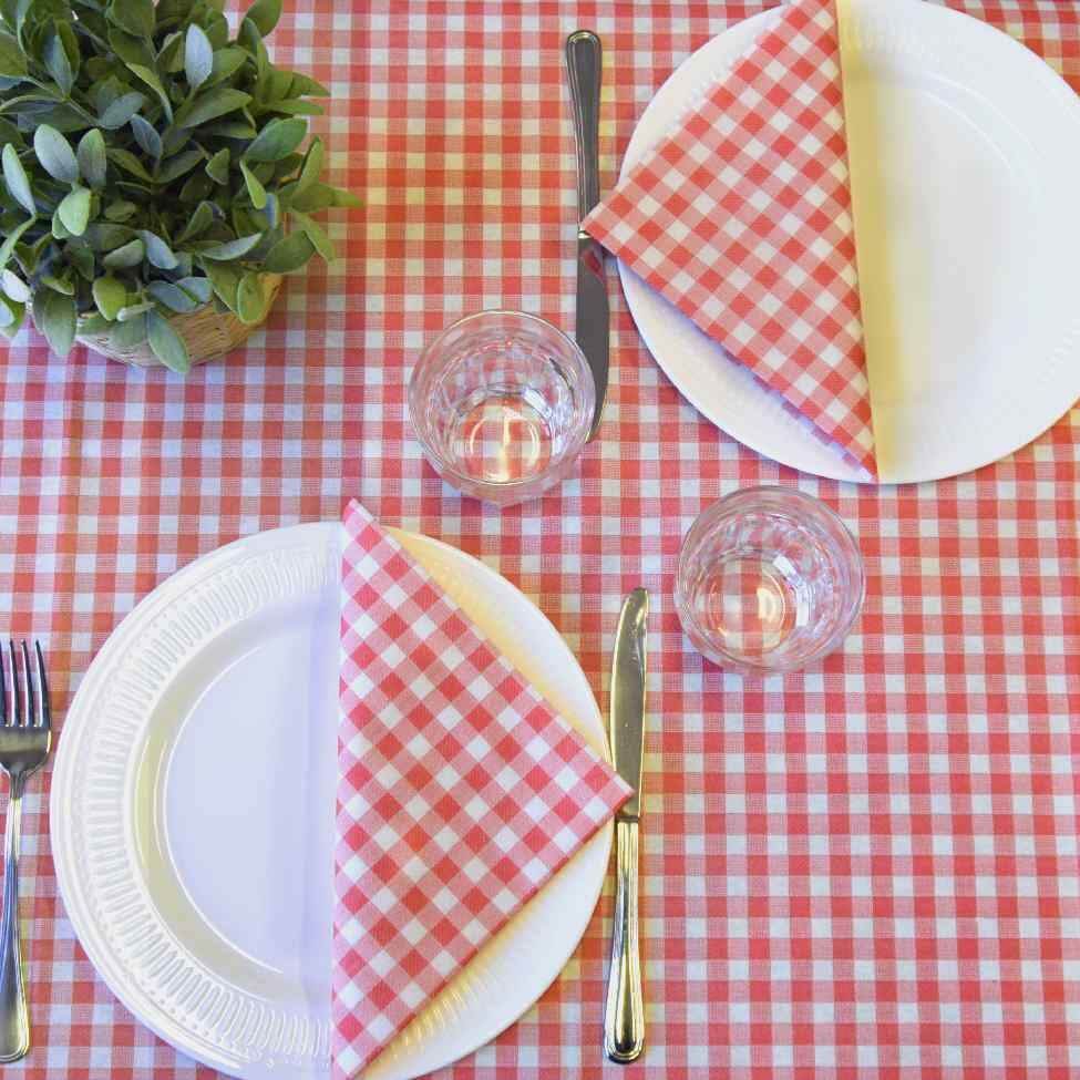 Tovaglia TNT 100x100 Quadretto Rosso Superior – 100 pz.