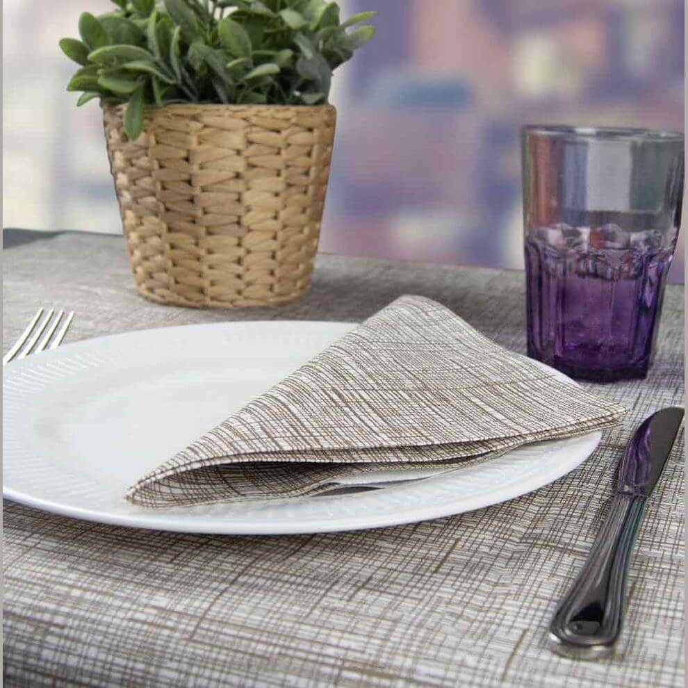 Tovagliolo Filo Marrone Superior cm. 40x40 – 800 pz.