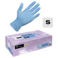 Guanti in nitrile blue senza polvere Taglia S - 100 pz. x 10 pacchetti.