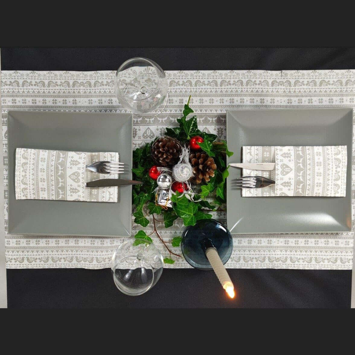 Tovaglia Carol Argento Superior cm. 100x100 - 100 pz.