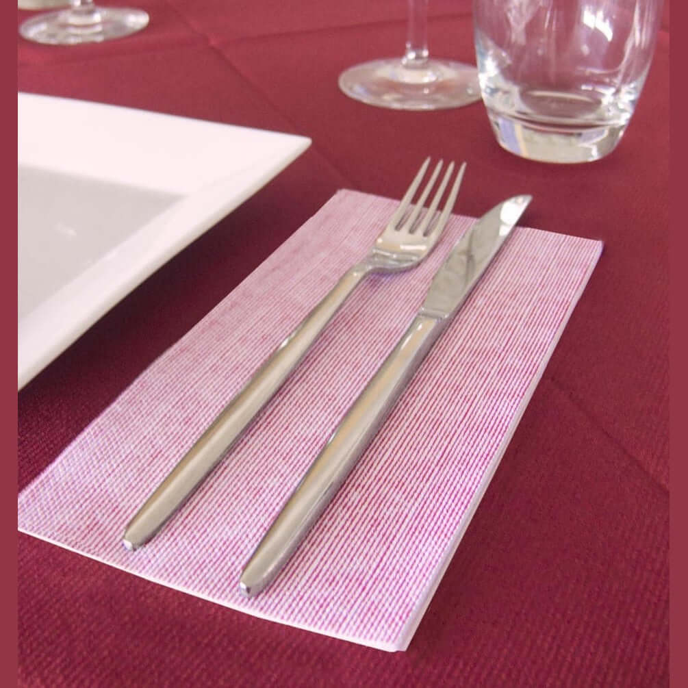 Tovagliolo Jill Bordeaux Multisoft Airwave piegato 1/8 cm. 40X40 - 960 pz.