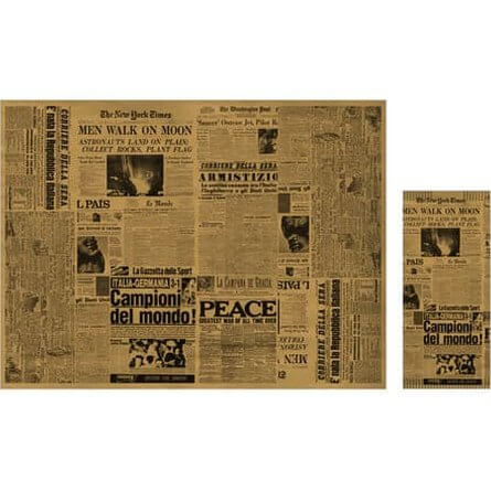 Busta portaposate Journal in carta paglia con tovagliolo – 1000 pz.