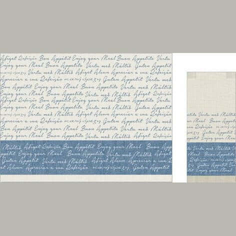 Busta portaposate Lino Blu con tovagliolo – 1000 pz.