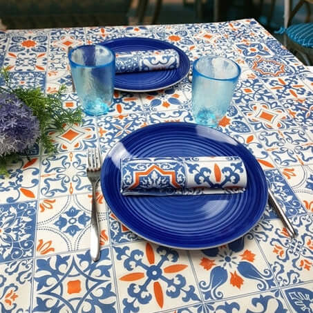 Tovaglia Maiolica Blu Superior cm. 100x100 – 100 pz.