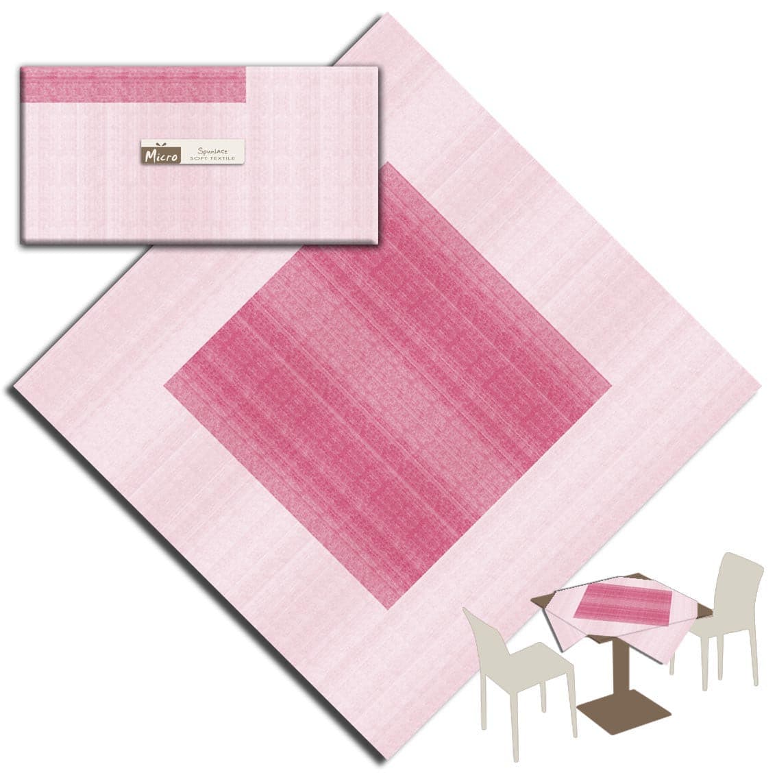 Tovaglia Maison Bordeaux Micro cm. 100X100 - 80 pz.