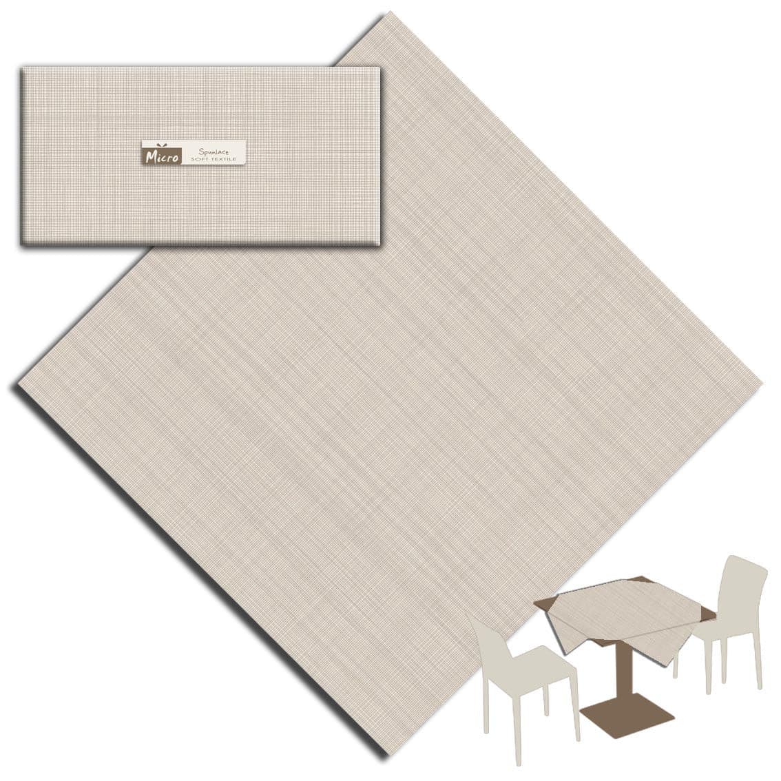 Tovaglia Gaia Panna Micro cm. 100X100 - 80 pz.
