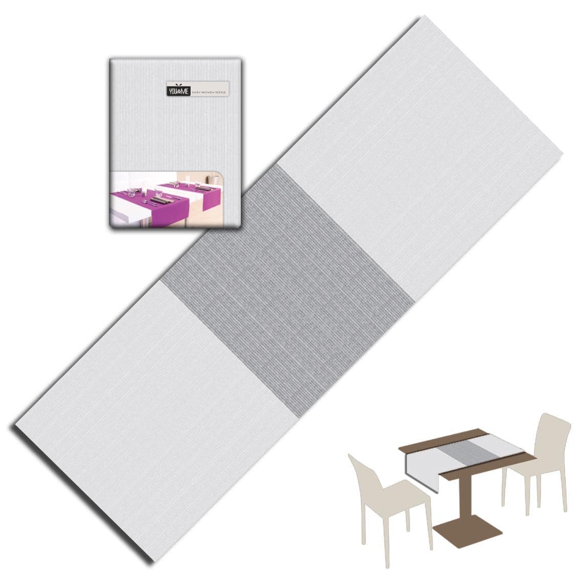 Runner Maison Grigio Perla Micro cm. 120X48 - 160 pz.