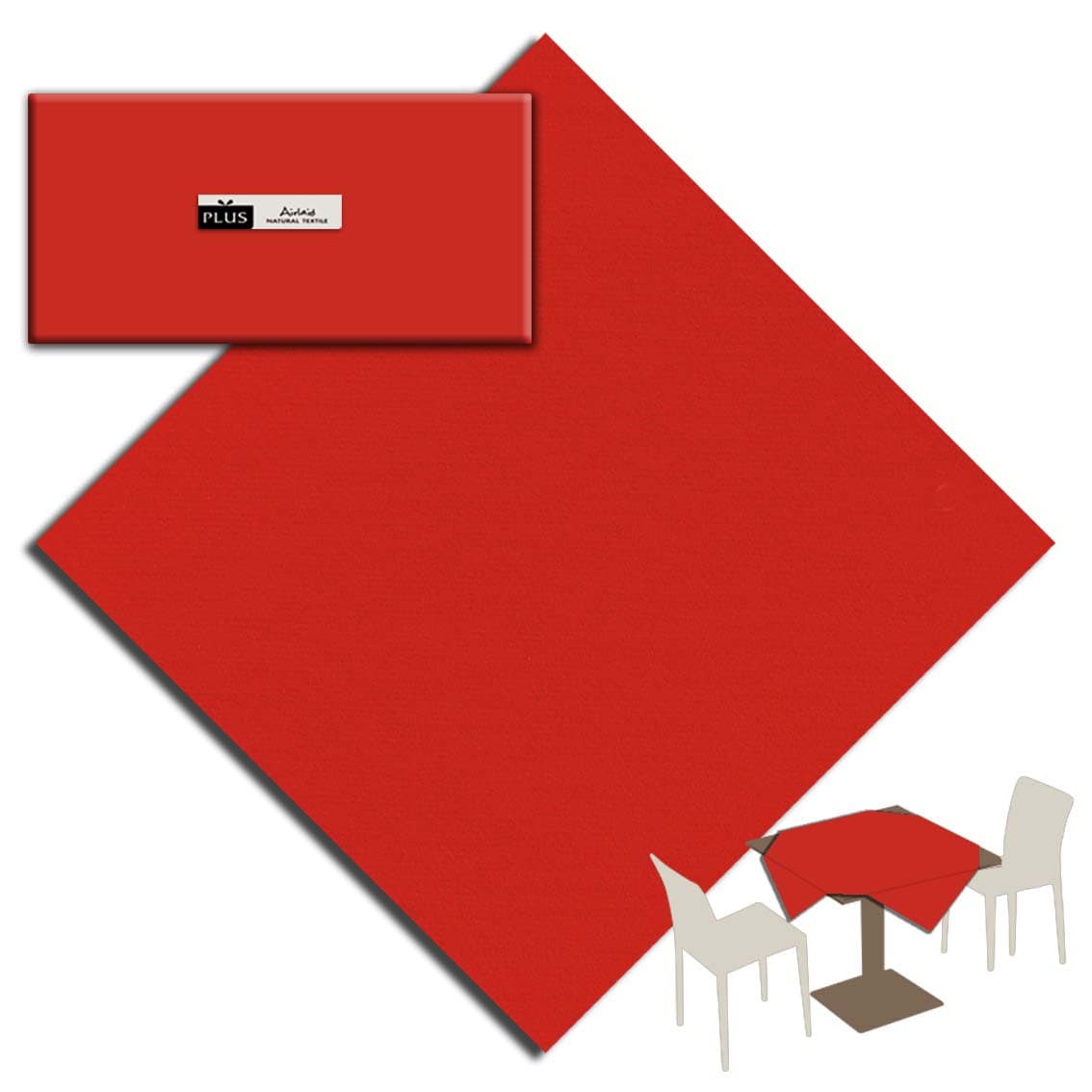 Tovaglia Rosso Plus cm. 100X100 - 100 pz.