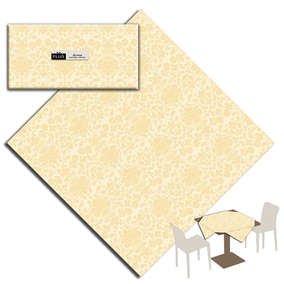 Tovaglia Victoria Avorio Plus cm. 100X100 - 100 pz.