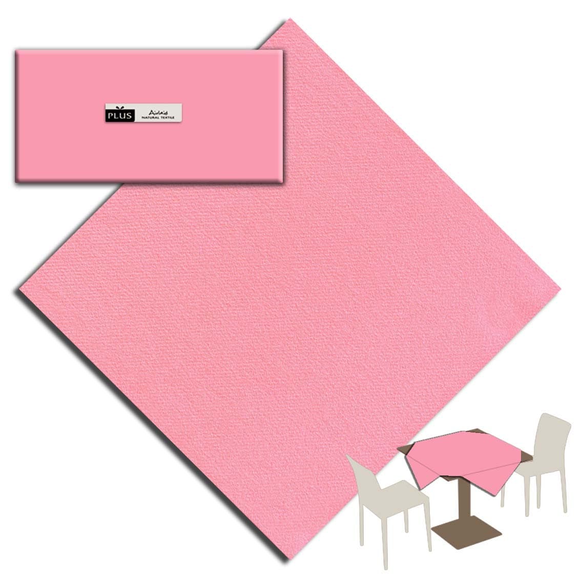 Tovaglia Rosa Plus cm. 100X100 - 100 pz.